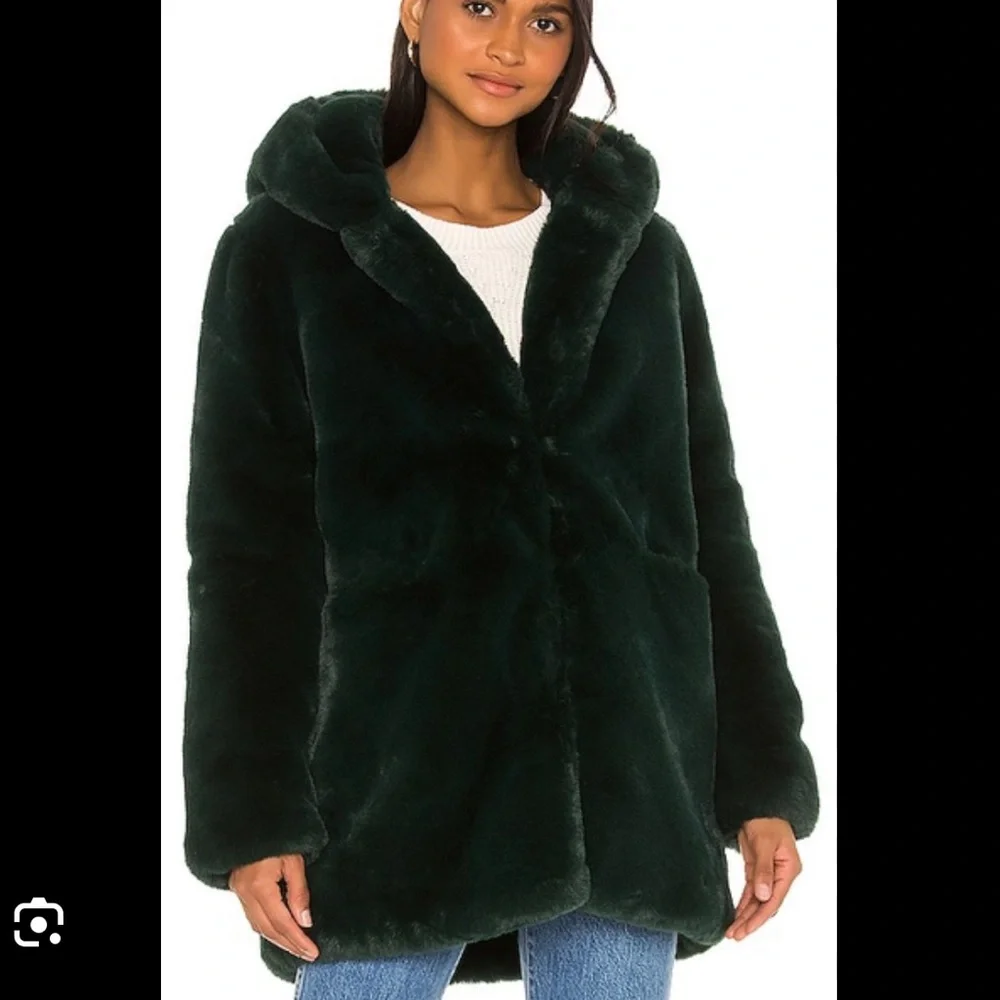 Apparis Sophie emerald green coat